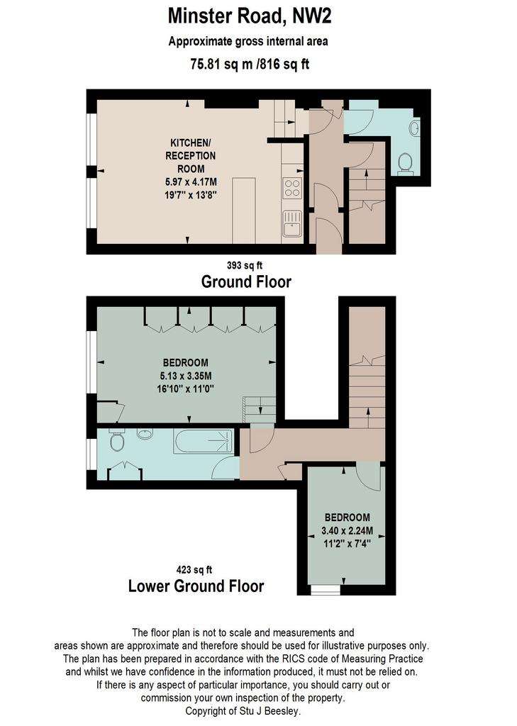 2 bedroom flat for sale - floorplan