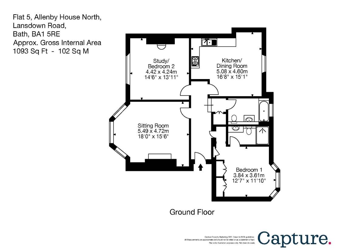 2 bedroom flat for sale - floorplan