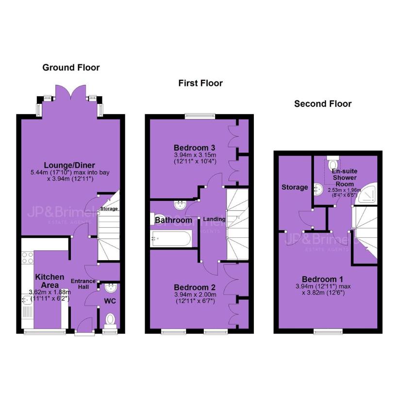 3 bedroom property for sale - floorplan