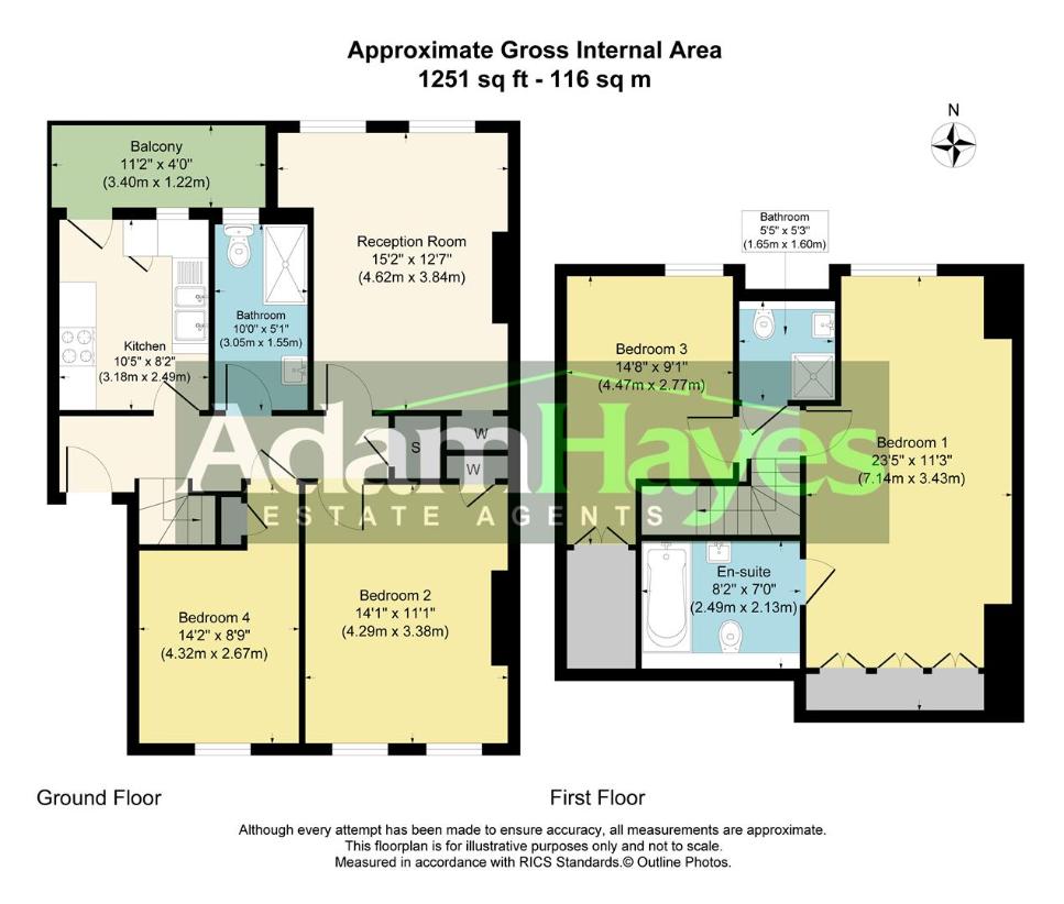 4 bedroom flat for sale - floorplan