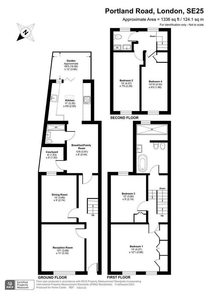 4 bedroom end of terrace house for sale - floorplan