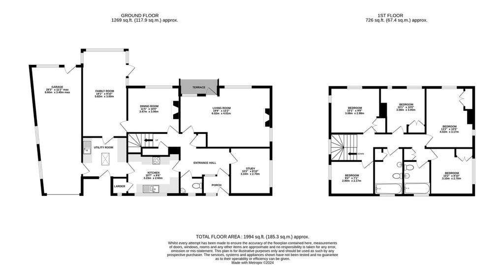 5 bedroom detached house for sale - floorplan