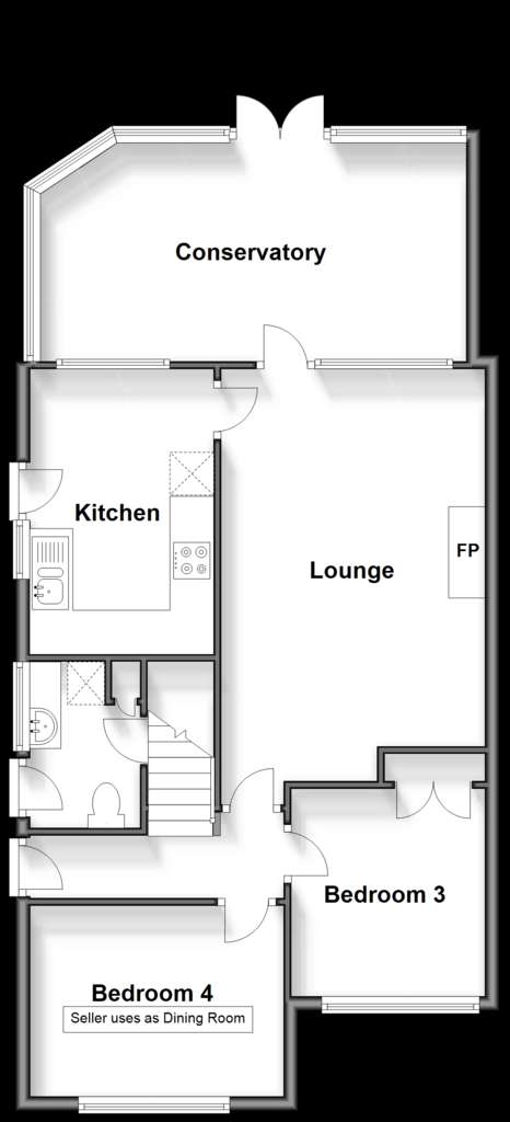 4 bedroom chalet for sale - floorplan
