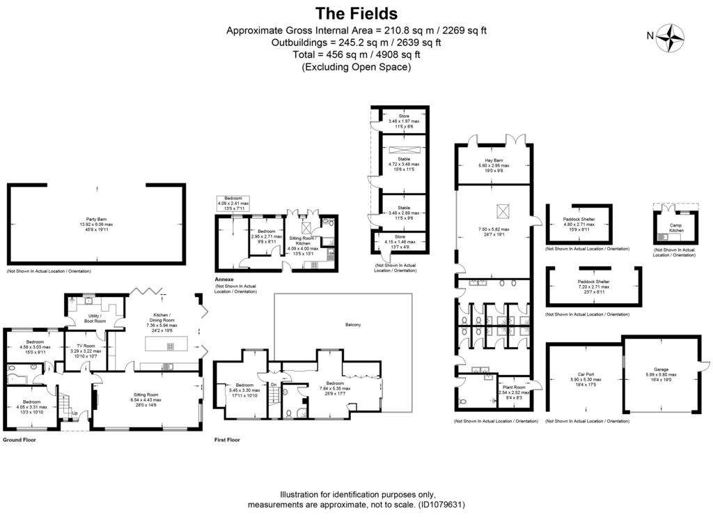 4 bedroom equestrian facility for sale - floorplan