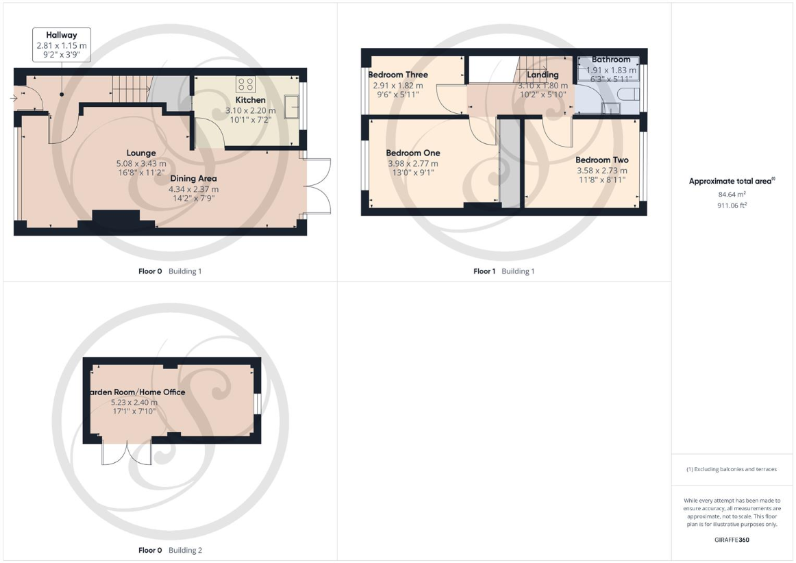 3 bedroom semi-detached house for sale - floorplan