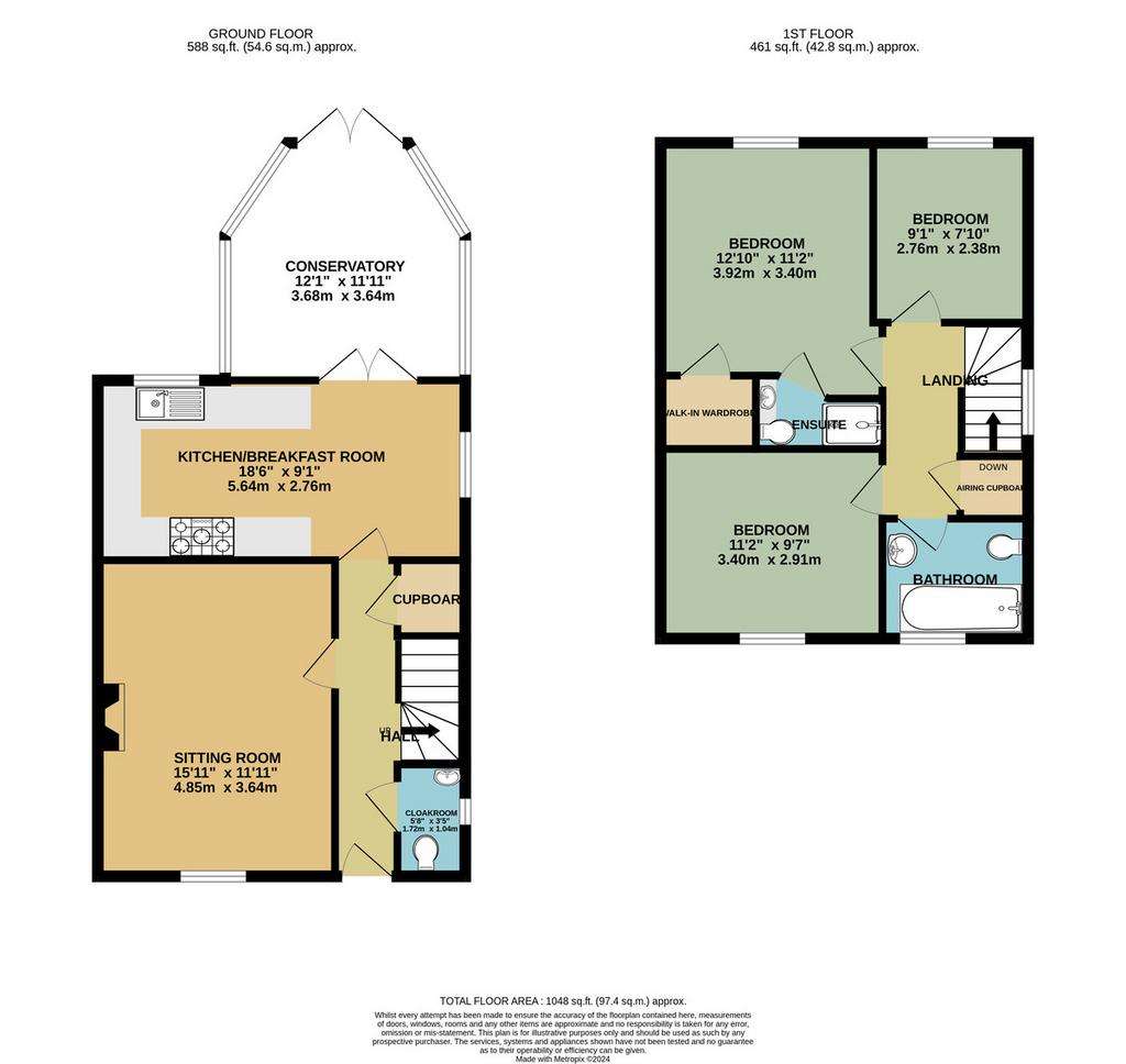 3 bedroom semi-detached house for sale - floorplan