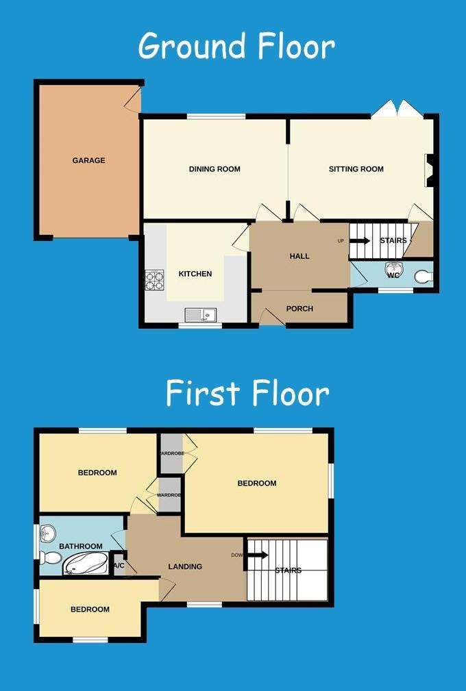 3 bedroom detached house for sale - floorplan