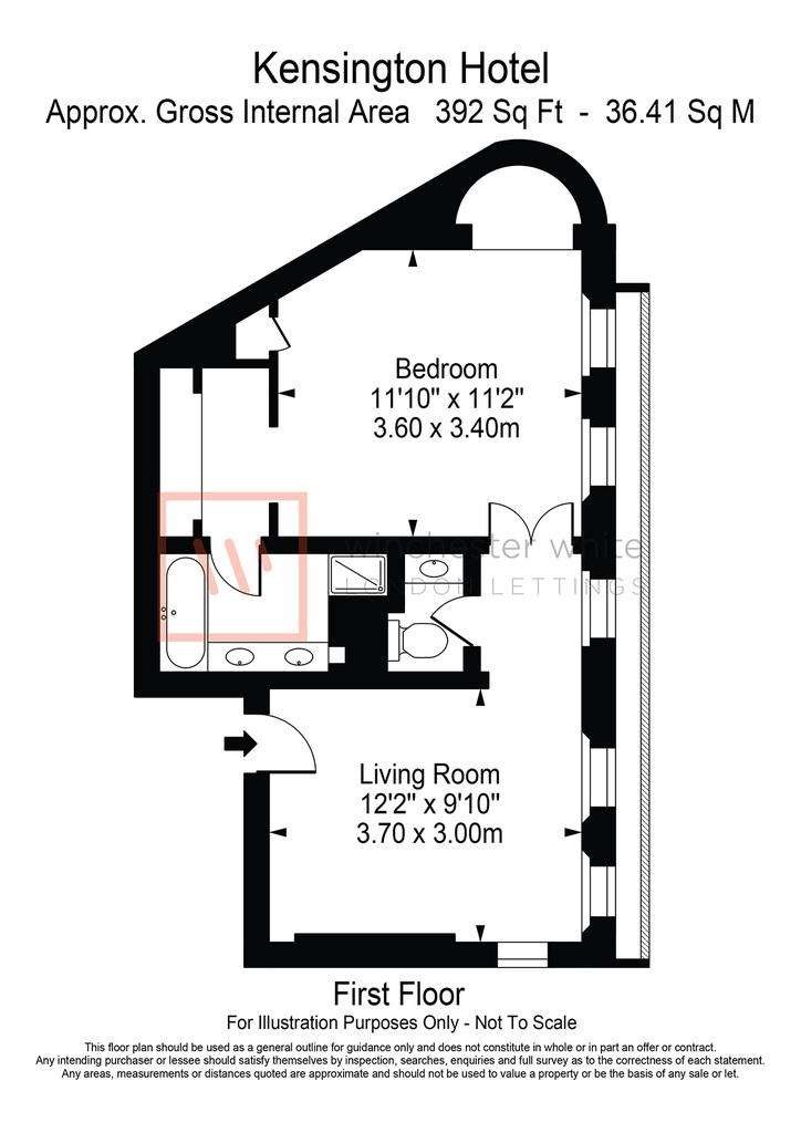 1 bedroom flat to rent - floorplan