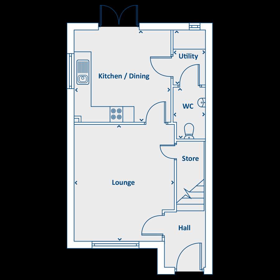 2 bedroom terraced house for sale - floorplan