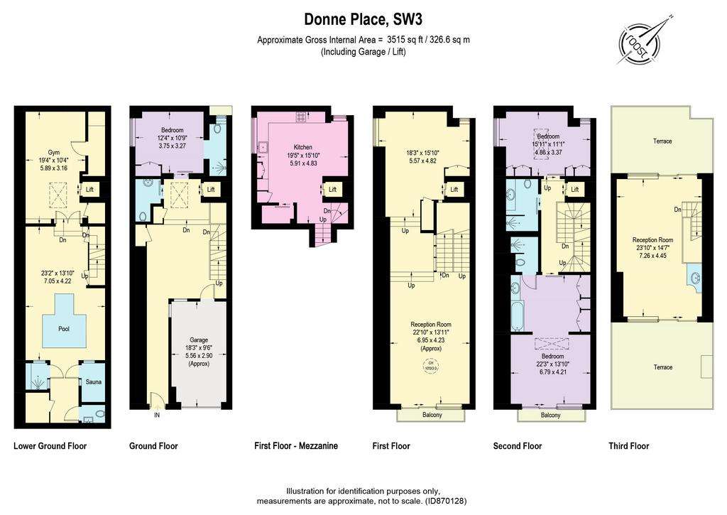 3 bedroom terraced house for sale - floorplan