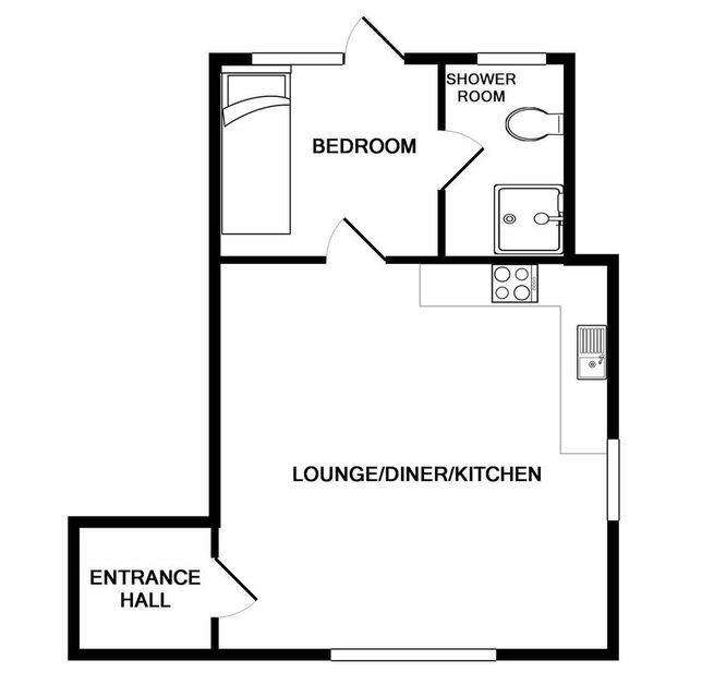 1 bedroom flat to rent - floorplan