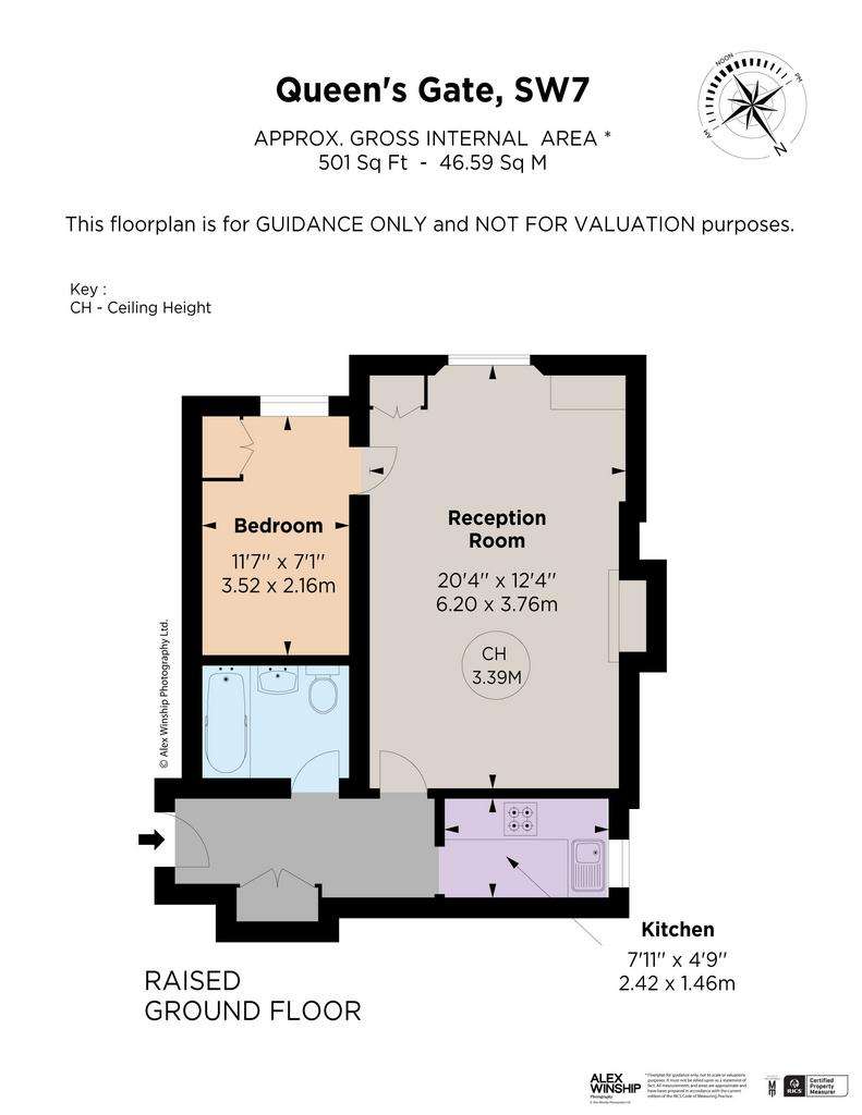 1 bedroom flat for sale - floorplan