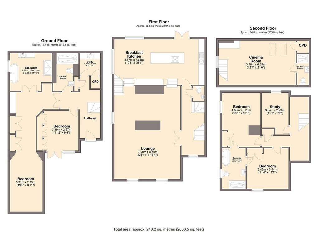 4 bedroom coash house to rent - floorplan