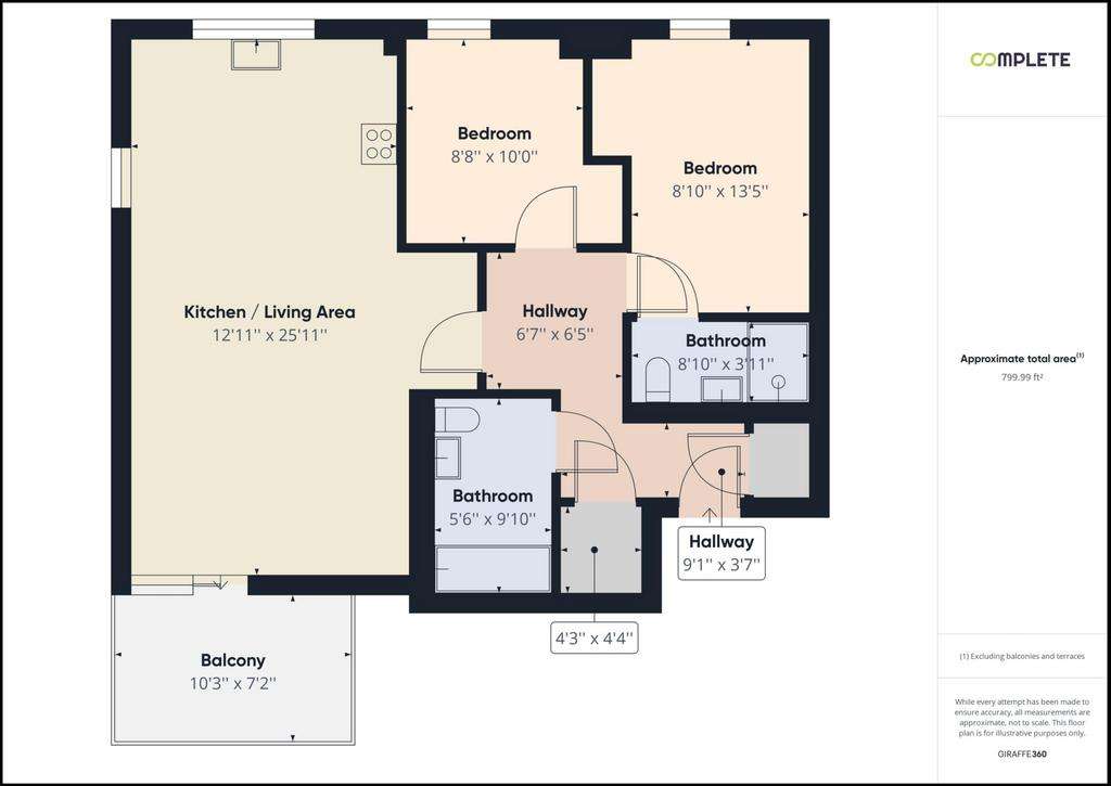 2 bedroom flat for sale - floorplan