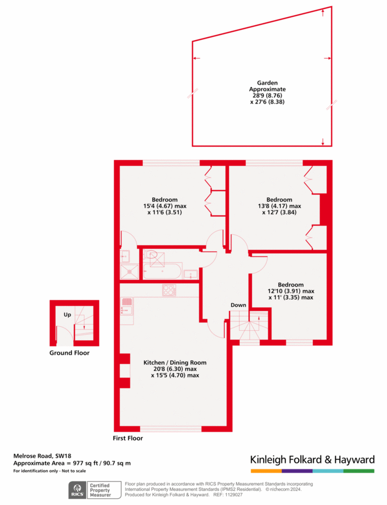 3 bedroom flat for sale - floorplan