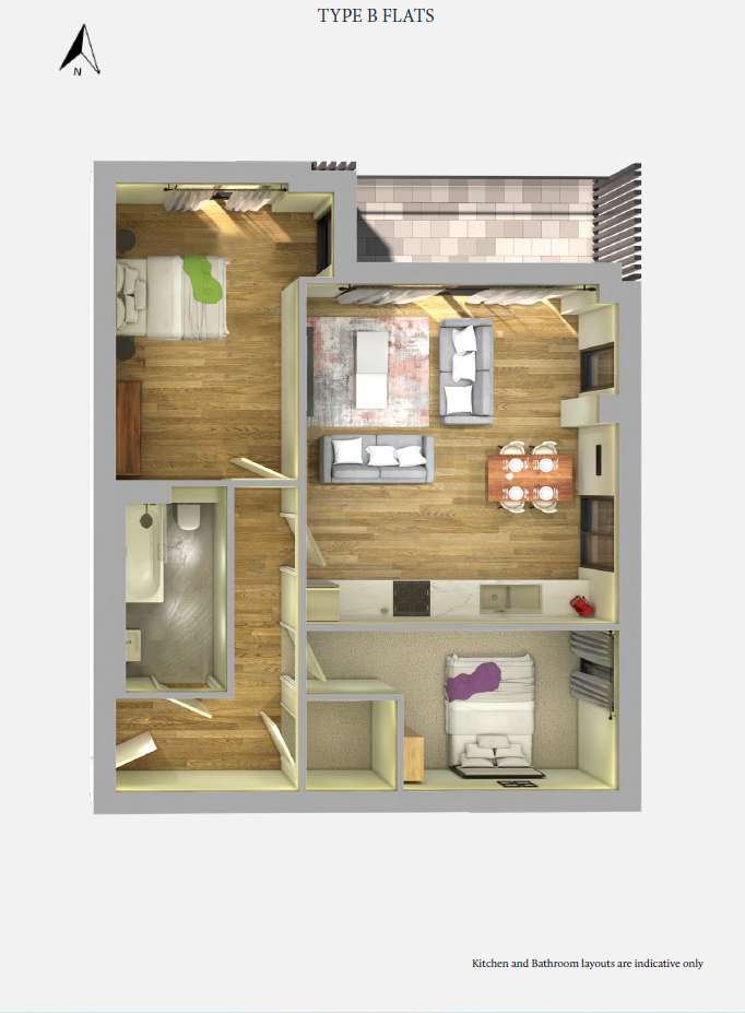 2 bedroom flat for sale - floorplan