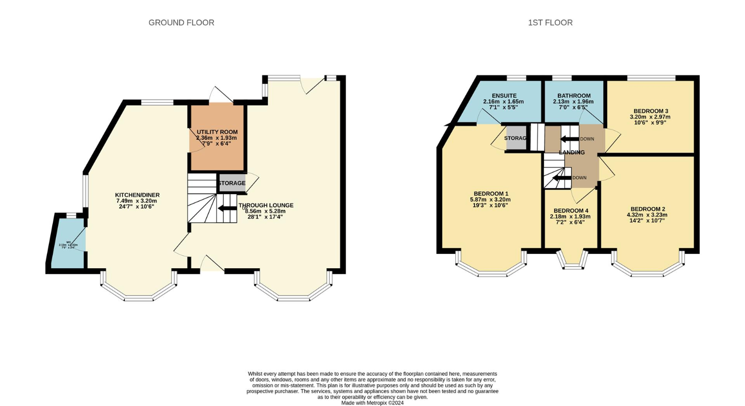 4 bedroom semi-detached house for sale - floorplan