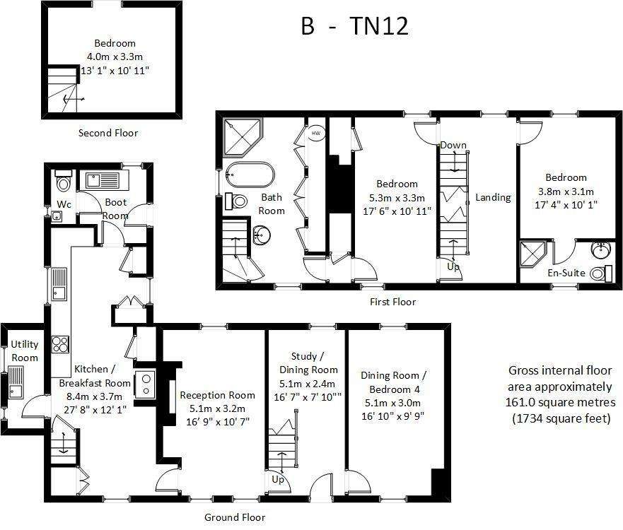 3 bedroom equestrian facility for sale - floorplan