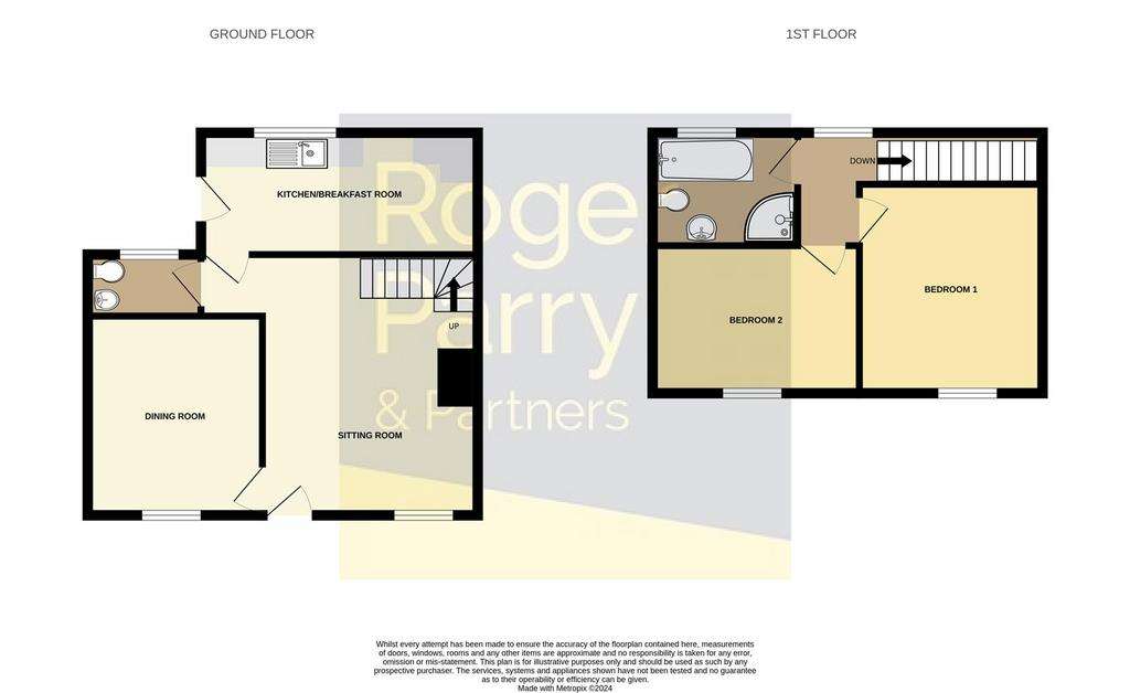 2 bedroom semi-detached house for sale - floorplan