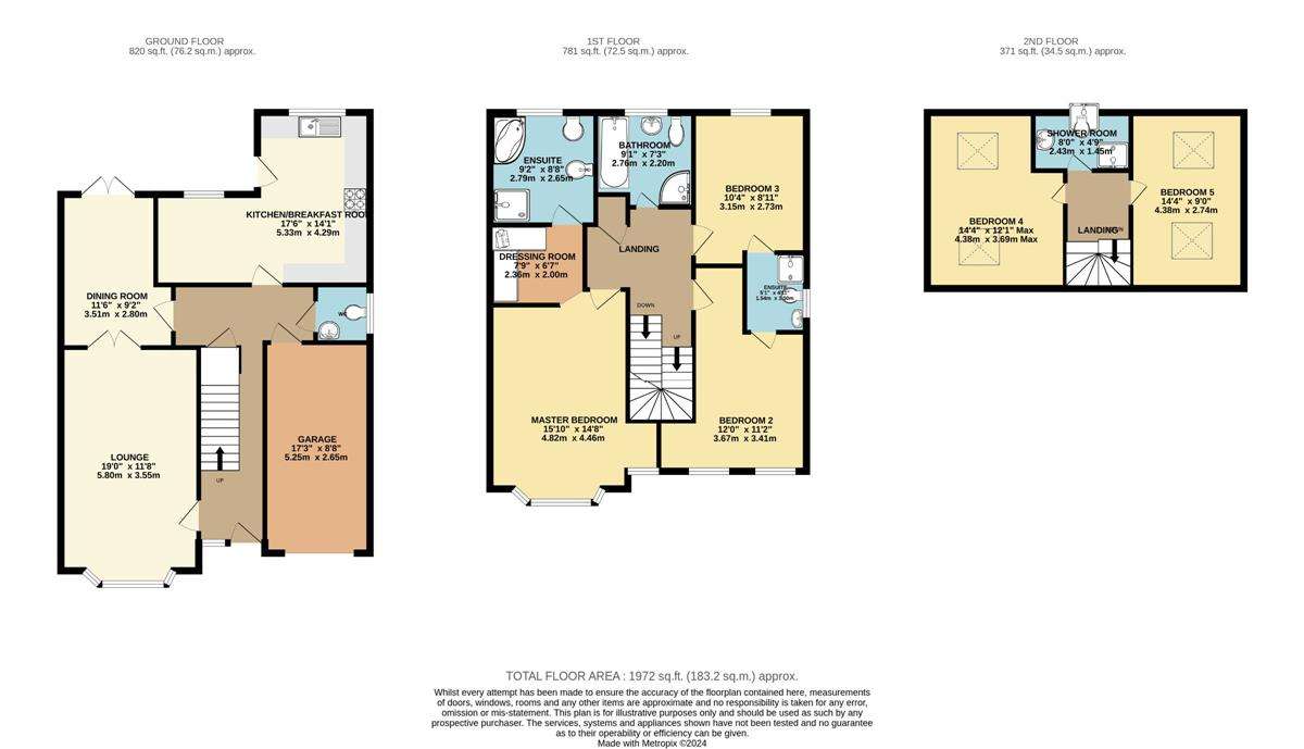 5+ bedroom detached house for sale - floorplan