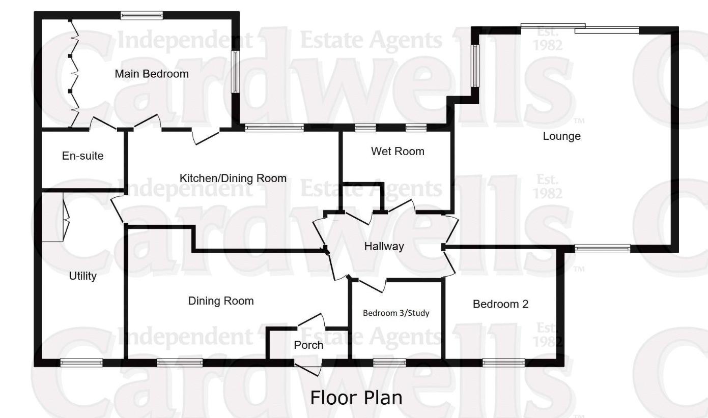 3 bedroom bungalow for sale - floorplan