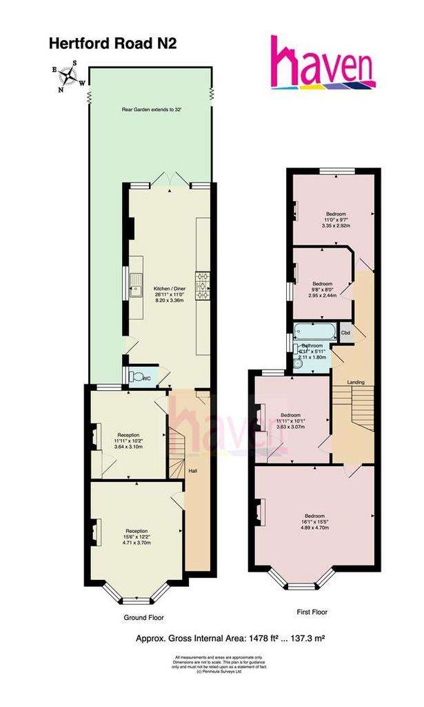 4 bedroom house to rent - floorplan