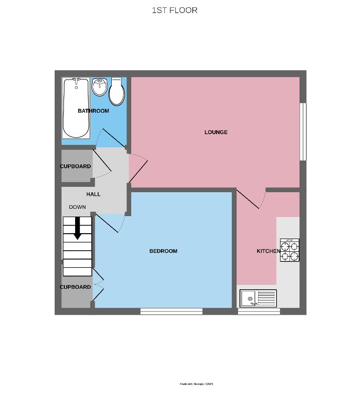 1 bedroom flat for sale - floorplan