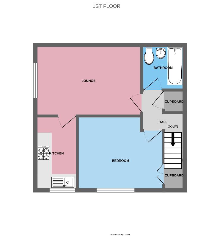 1 bedroom flat for sale - floorplan