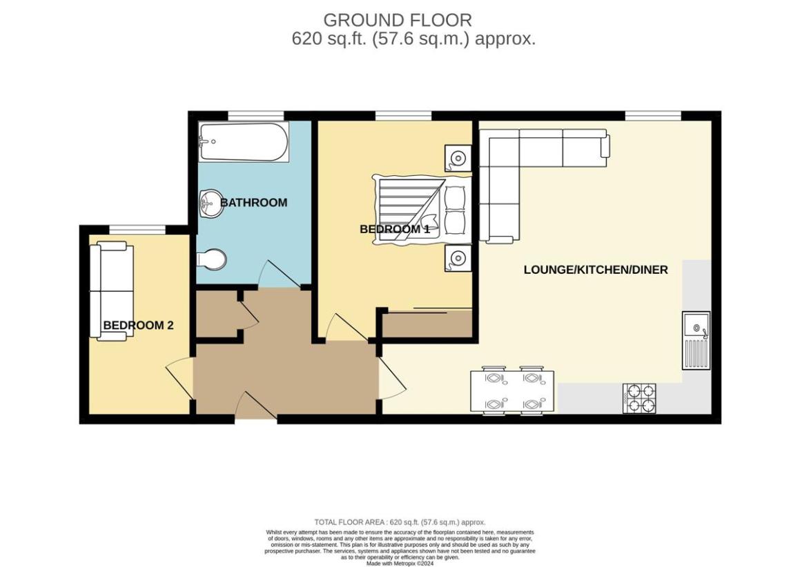 2 bedroom flat for sale - floorplan