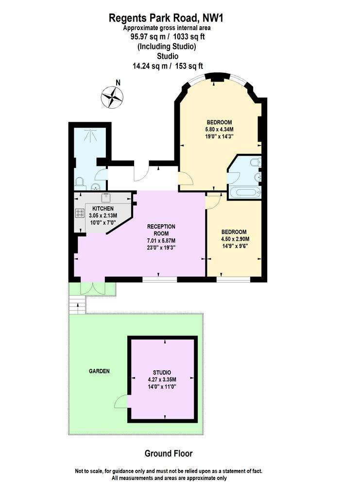 2 bedroom maisonette to rent - floorplan