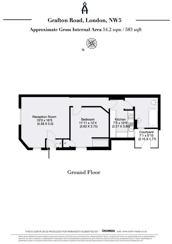 1 bedroom flat for sale - floorplan