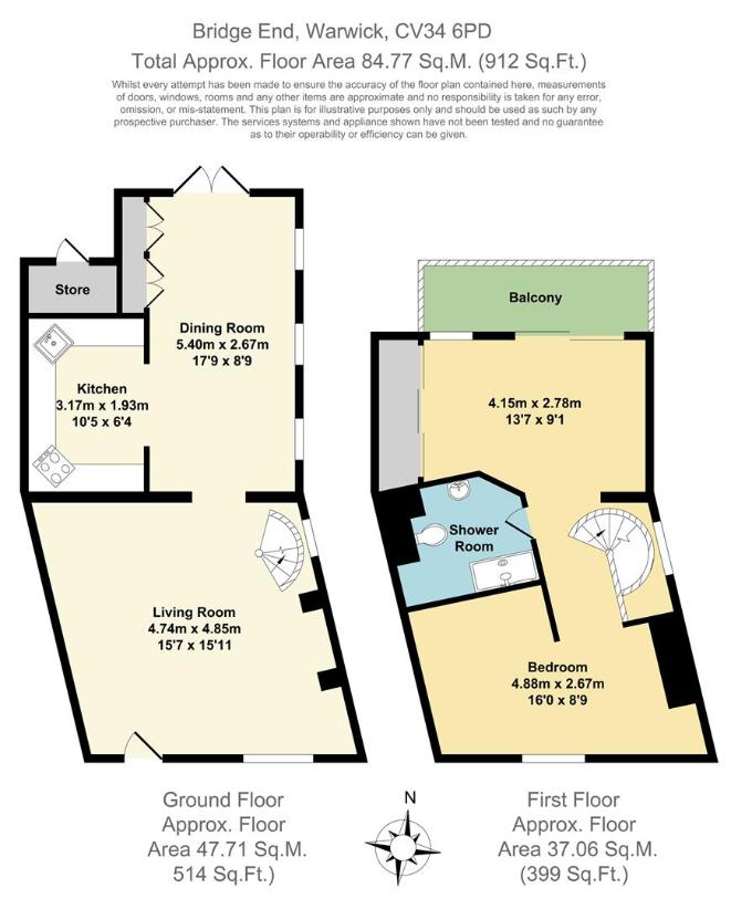 2 bedroom detached house for sale - floorplan