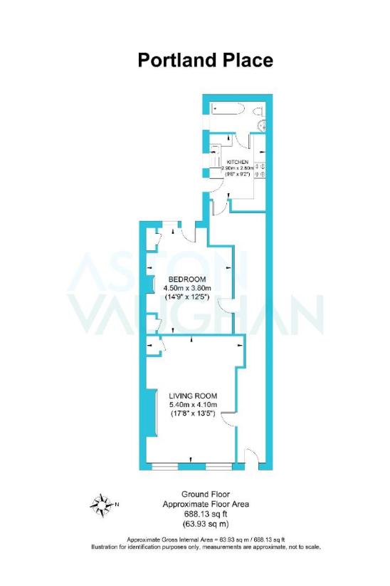 1 bedroom flat for sale - floorplan