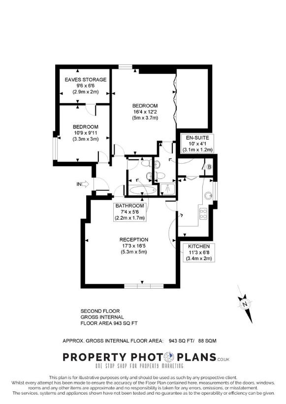 2 bedroom flat for sale - floorplan