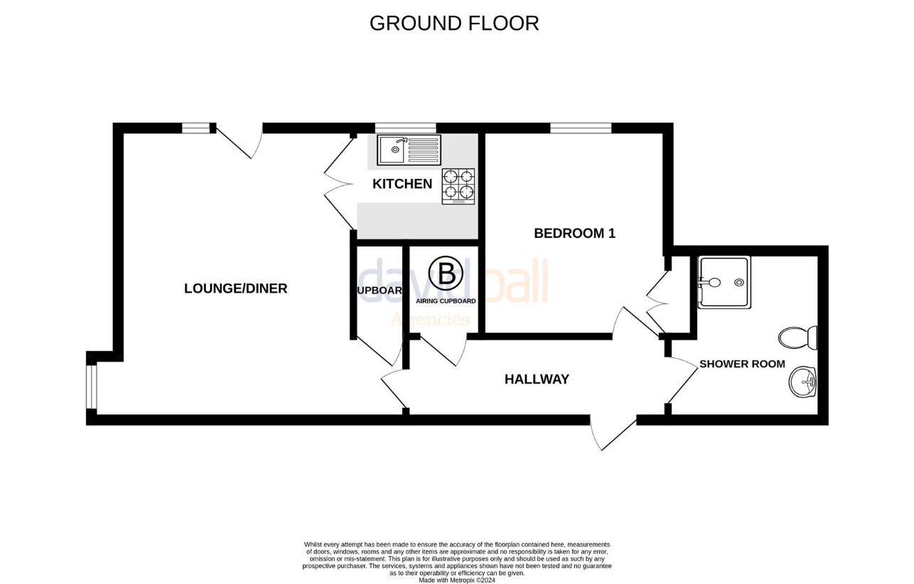 1 bedroom flat for sale - floorplan