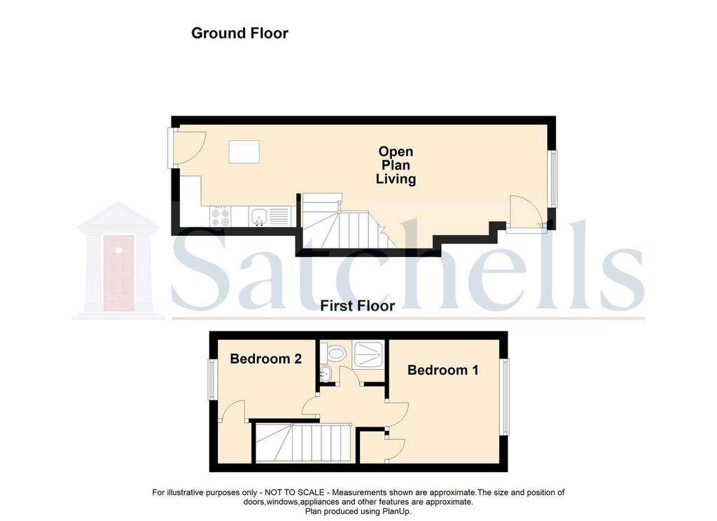 2 bedroom terraced house for sale - floorplan