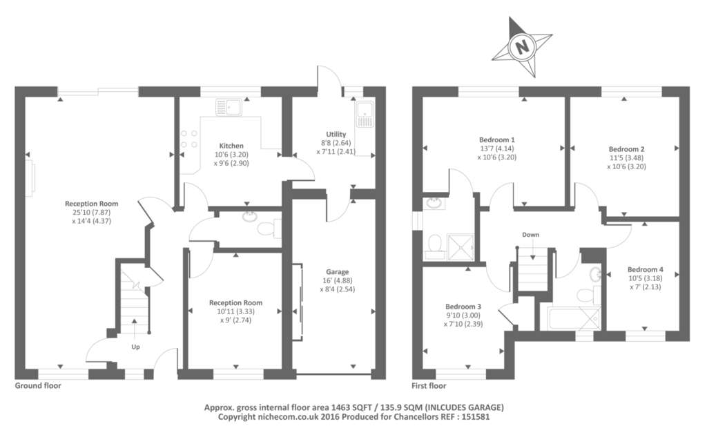 4 bedroom detached house for sale - floorplan