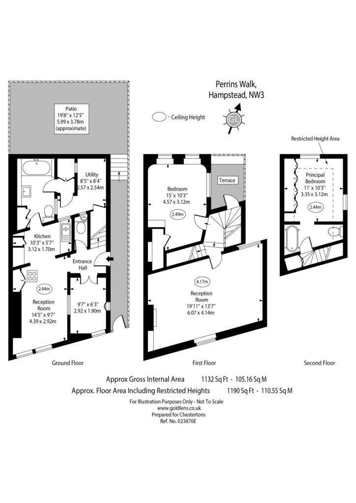 3 bedroom mews house to rent - floorplan