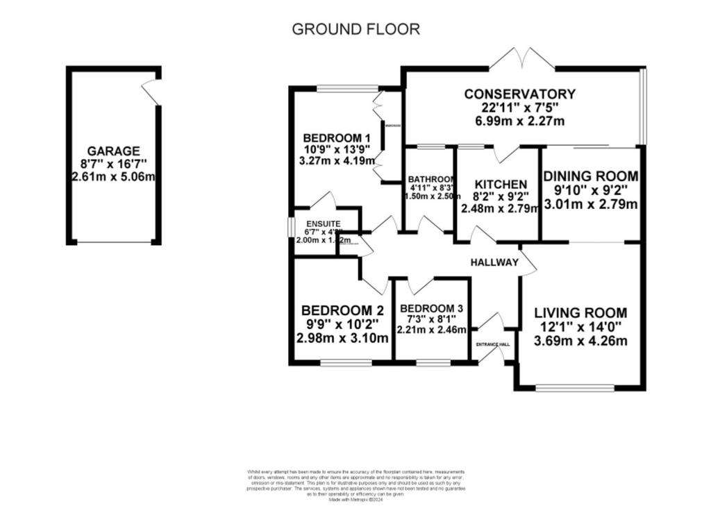 3 bedroom detached bungalow for sale - floorplan