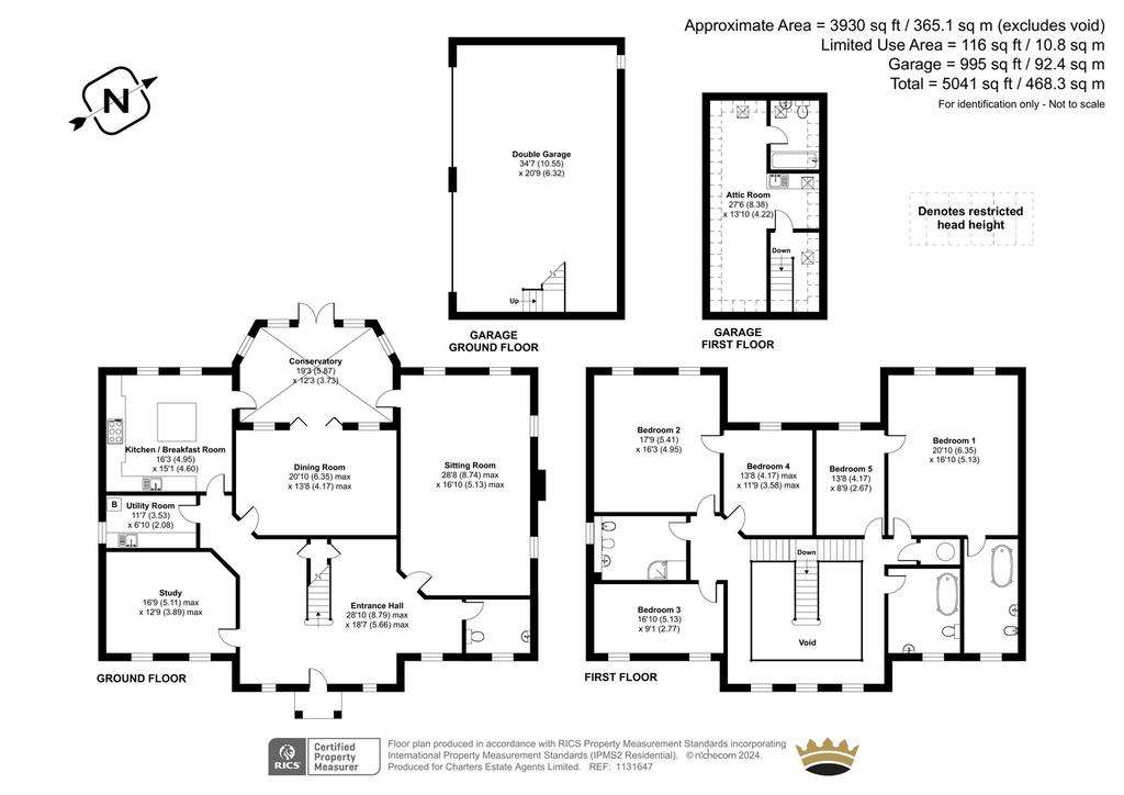 5 bedroom detached house for sale - floorplan