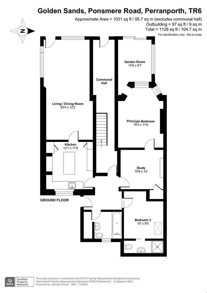 2 bedroom ground floor flat for sale - floorplan