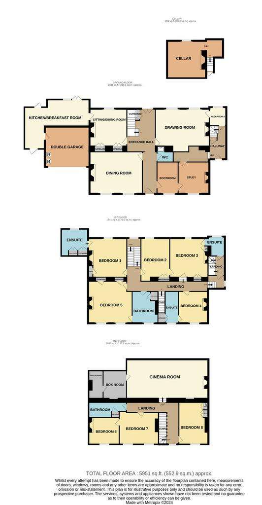 8 bedroom detached house for sale - floorplan