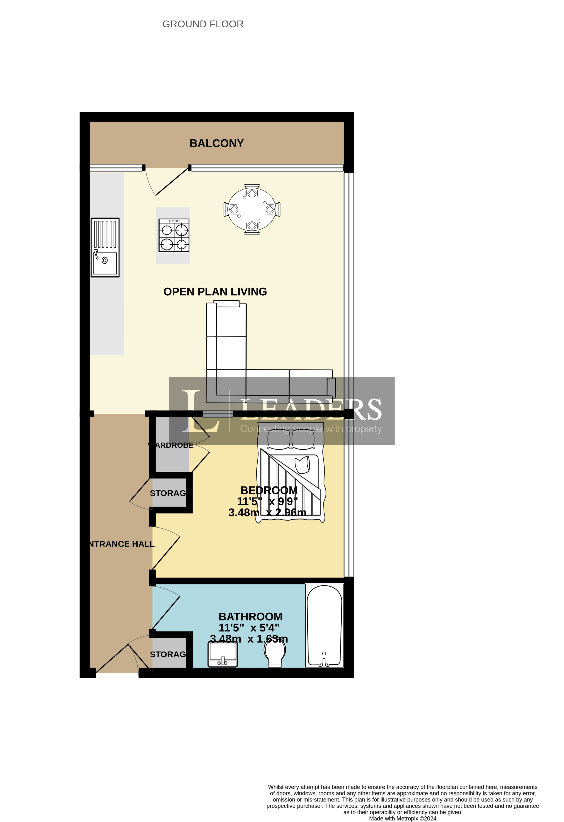 1 bedroom flat for sale - floorplan