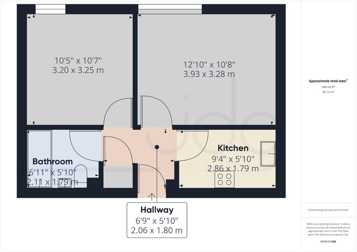 1 bedroom flat for sale - floorplan