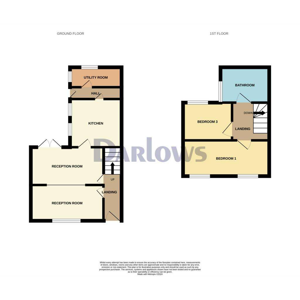 2 bedroom semi-detached house for sale - floorplan