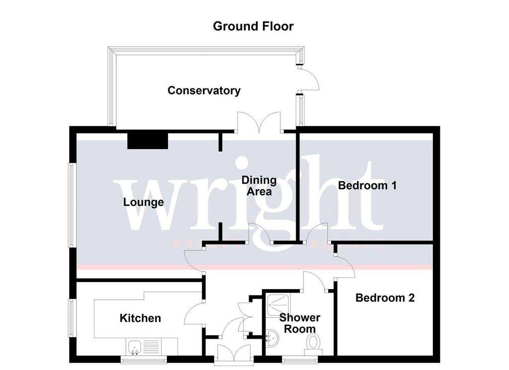 2 bedroom detached bungalow for sale - floorplan