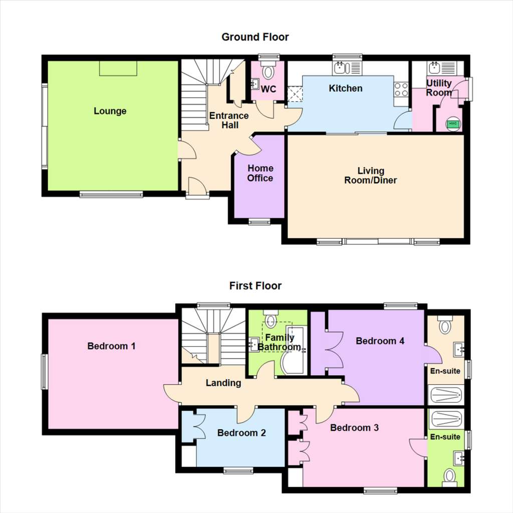 4 bedroom detached house for sale - floorplan