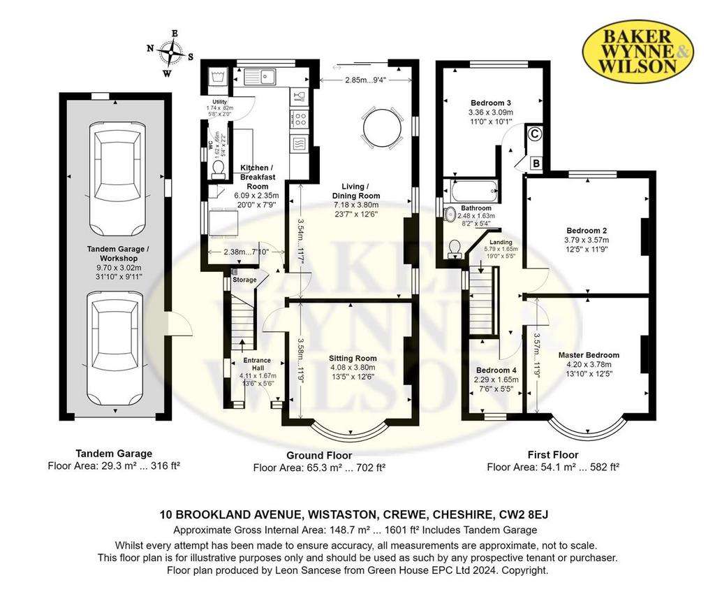 4 bedroom detached house for sale - floorplan