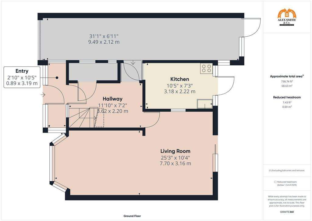 3 bedroom semi-detached house for sale - floorplan