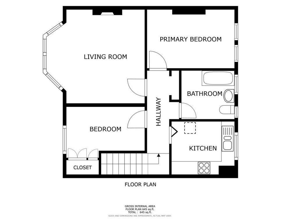 2 bedroom flat for sale - floorplan